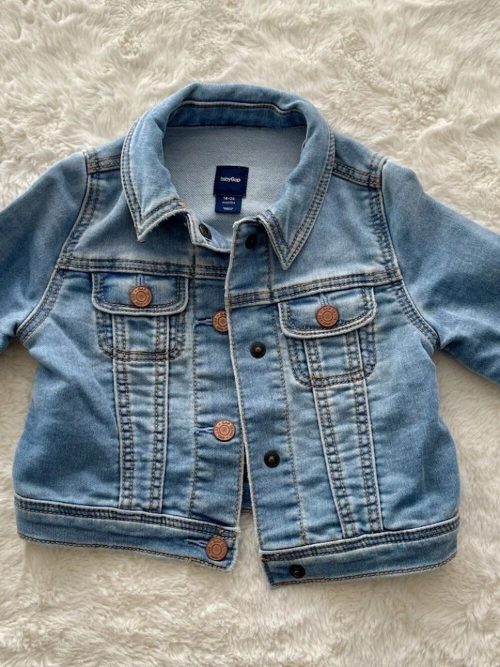 SALE! Baby Gap Girl Denim Jacket Light Blue Size 18-24 Months